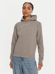 Calvin Klein Bluza Nano Logo K20K207615 Beżowy Regular Fit. Brązowe bluzy damskie Calvin Klein, xl, bez wzorów, z syntetyku, bez ramiączek, bez kaptura. Za 269.99 zł.