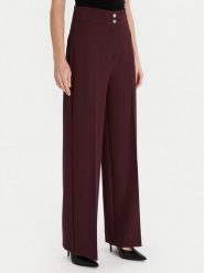 Maryley Spodnie materiałowe 25IB680/M17 Bordowy Regular Fit. Czerwone spodnie materiałowe damskie Maryley, bez wzorów, z materiału. Za 319.99 zł.