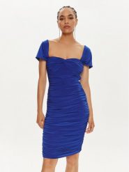 NORMA KAMALI Sukienka koktajlowa KK1243PL812805 Niebieski Slim Fit. Niebieskie sukienki damskie Norma Kamali, s, bez wzorów, z syntetyku, wizytowe, bez kołnierzyka, bez ramiączek. Za 1,019.00 zł.