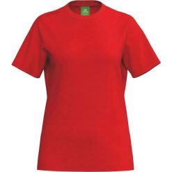 Koszulka damska Erima TS. Czerwone bluzki damskie Erima, bez wzorów, z bawełny, eleganckie, bez kołnierzyka, bez ramiączek. Za 155.00 zł.