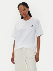 Converse T-Shirt W Beach Scenentee 10026378-A01 Biały Regular Fit. Białe t-shirty damskie Converse, l, bez wzorów, z bawełny, bez kołnierzyka, bez ramiączek. Za 129.99 zł.