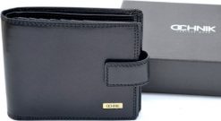 OCHNIK OCHNIK PL-188/99 skórzany portfel męski PL-188/99. Portfele męskie Ochnik, bez wzorów. Za 279.00 zł.
