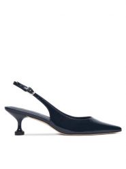 Stuart Weitzman Czółenka Stuartini Slbck 50 Granatowy. Niebieskie czółenka damskie Stuart Weitzman, bez wzorów, ze skóry, bez obcasa, bez zapięcia. Za 1,999.00 zł.