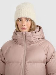 4F Czapka zimowa damska - beżowa Uniwersalny. Brązowe czapki damskie 4F, na zimę, bez wzorów, z materiału, biznesowe. Za 49.99 zł.