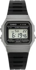 Zegarek Casio ZEGAREK MĘSKI CASIO F-91WM-1BDF (zd102d). Zegarki męskie Casio, bez wzorów. Za 100.72 zł.