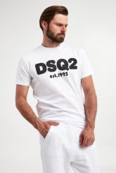 T-shirt męski DSQUARED2. T-shirty męskie Dsquared2, m, bez wzorów, bez kołnierzyka, bez ramiączek. W wyprzedaży za 733.85 zł.