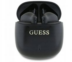 Słuchawki Guess Bezprzewodowe słuchawki douszne Guess Bluetooth + stacja dokująca Printed Classic Logo czarny. Czarne słuchawki douszne Guess. Za 138.88 zł.