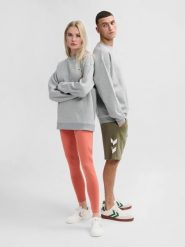 Luźna bluza z okrągłym dekoltem Hummel Bee. Szare bluzy damskie Hummel, xl, z aplikacjami, z bawełny, klasyczne, bez ramiączek, bez kaptura. Za 230.00 zł.