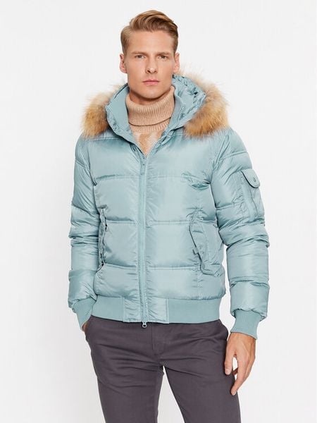 Bomboogie Kurtka puchowa JM603PTNIW3 Niebieski Regular Fit. Niebieskie kurtki męskie Bomboogie, l, bez wzorów, z puchu, bez kaptura. Za 1,039.00 zł.