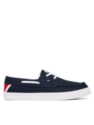 Tommy Hilfiger Tenisówki Th Boat Vulc Sneaker Canvas FM0FM05877 Granatowy. Niebieskie trampki męskie Tommy Hilfiger, bez wzorów, z materiału, bez zapięcia. Za 369.99 zł.