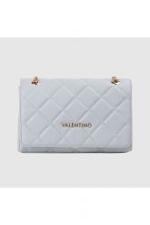 VALENTINO Szara pikowana listonoszka. Szare listonoszki damskie Valentino by Mario Valentino, bez wzorów, pikowane, bez dodatków. W wyprzedaży za 399.99 zł.