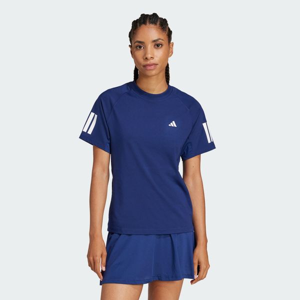 Koszulka Club 3-Stripes Tennis CLIMACOOL. Niebieskie bluzki damskie Adidas, m, bez wzorów, sportowe, bez kołnierzyka, bez ramiączek. Za 179.00 zł.