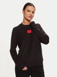 Hugo Sweter Snoozie 50523414 Czarny Regular Fit. Czarne swetry nierozpinane damskie Hugo, m, bez wzorów, z syntetyku, bez kołnierzyka, bez ramiączek. Za 269.99 zł.