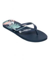 Klapki JAVA GOOD PALM Niebieski Mężczyźni. Niebieskie klapki męskie Quiksilver, bez wzorów, z gumy, bez zapięcia. Za 89.00 zł.