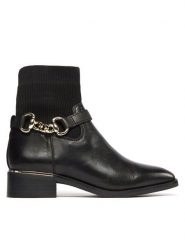 Aldo Botki Franina 13472669 Czarny. Czarne botki damskie Aldo, bez wzorów, ze skóry, bez obcasa, na płaskiej podeszwie, bez zapięcia. Za 509.99 zł.