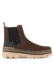 Rieker Revolution Lifestyle Botki U1272-25 Brązowy. Brązowe botki męskie Rieker Revolution Lifestyle, bez wzorów, z nubiku, bez obcasa, bez zapięcia. Za 399.00 zł.