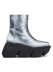 United Nude Botki Bull Canvas LO 110231006202 Srebrny. Szare botki damskie United Nude, bez wzorów, z materiału, bez obcasa, na koturnie, bez zapięcia. Za 1,189.00 zł.