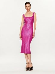 Pinko Sukienka dzianinowa Costina 102211 A1BF Różowy Slim Fit. Czerwone sukienki damskie Pinko, s, bez wzorów, z dzianiny, bez kołnierzyka, bez ramiączek. Za 779.99 zł.