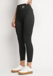 Czarne Legginsy z Wysokim Stanem i Aplikacją Sevilena. Czarne legginsy damskie Born2be, z aplikacjami, z jeansu. Za 14.99 zł.