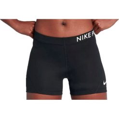 Nike Pro Short 3'' 889577-010. Czarne szorty damskie Nike, bez wzorów, z materiału. W wyprzedaży za 89.99 zł.