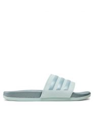 Adidas Klapki Adilette Comfor II0011 Zielony. Zielone klapki damskie Adidas, bez wzorów, ze skóry, bez obcasa, bez zapięcia. Za 199.99 zł.