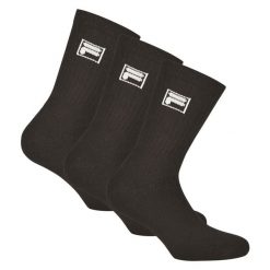 3-pak skarpet unisex Fila Crew Tennis, czarny, 35-38. Czarne skarpety męskie Fila, bez wzorów, z bawełny. Za 53.67 zł.