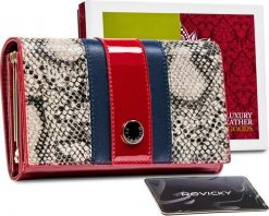 Peterson Skórzany portfel damski z motywem wężowej skóry Peterson NoSize. Portfele damskie Peterson, ze skóry. Za 220.27 zł.