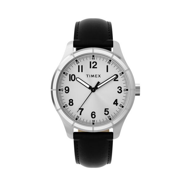 Zegarek Timex. Czarne zegarki męskie Timex, bez wzorów. Za 299.99 zł.