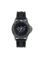 Adidas Zegarek Expression One AOFH24511 Czarny. Czarne, analogowe zegarki damskie Adidas, bez wzorów. Za 569.99 zł.