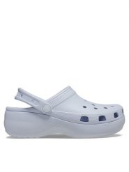 Crocs Klapki Classic Platform Clog W 206750 Niebieski. Niebieskie klapki damskie Crocs, bez wzorów, z tworzywa sztucznego, bez obcasa, bez zapięcia. Za 199.99 zł.