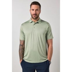 Męska Koszulka polo FLEXNAMIC® golf pika nadruk na całej powierzchni. Zielone swetry męskie JAY-PI, m, bez wzorów, z elastanu, bez kołnierzyka, bez ramiączek. Za 199.99 zł.