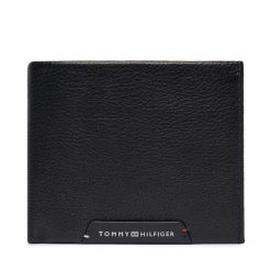 Portfel Tommy Hilfiger. Czarne portfele męskie Tommy Hilfiger, bez wzorów. Za 329.99 zł.