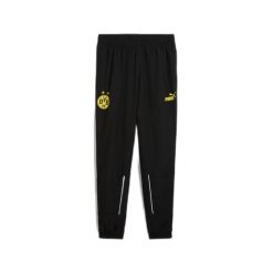 Spodnie dresowe Archive Domicile Borussia Dortmund 2024/25. Czarne spodnie sportowe męskie Puma, bez wzorów, z dresówki, do piłki nożnej. W wyprzedaży za 186.50 zł.