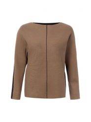 S.Oliver BLACK LABEL sweter z dzianiny Kobiety brązowy, 44. Brązowe swetry nierozpinane damskie s.Oliver BLACK LABEL, s, bez wzorów, z dzianiny, eleganckie, bez kołnierzyka, bez ramiączek. Za 299.95 zł.