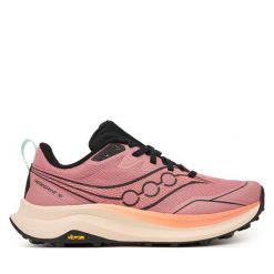 Buty do biegania Saucony. Czerwone obuwie sportowe damskie Saucony, bez wzorów, bez zapięcia, do biegania. Za 699.99 zł.