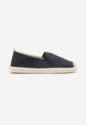 Granatowe Trampki w Stylu Espadryli z Plecionym Zdobieniem i Elastyczną Wstawką Eveloiti. Niebieskie trampki męskie Born2be, na lato, z aplikacjami, eleganckie, bez zapięcia. Za 64.99 zł.