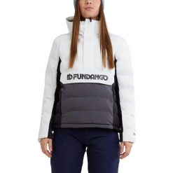 Kurtka narciarska damska Everett Padded Anorak. Białe kurtki sportowe damskie FUNDANGO, na zimę, xs, bez wzorów, z puchu, bez ramiączek, bez kaptura, narciarskie. W wyprzedaży za 399.00 zł.