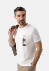 T-SIDE. Białe t-shirty męskie Volcano, m, bez wzorów, z bawełny, bez kołnierzyka, bez ramiączek. Za 59.99 zł.