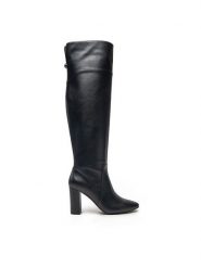 TWINSET Kozaki 242TGT056 Czarny. Czarne kozaki damskie Twinset, bez wzorów, ze skóry, bez obcasa, na słupku, bez zapięcia. Za 1,169.00 zł.