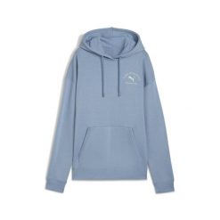 Damska bluza z kapturem PUMA Class o luźnym kroju PUMA Cool Blue. Niebieskie bluzy damskie Puma, bez wzorów, sportowe, bez ramiączek, z kapturem. Za 269.00 zł.
