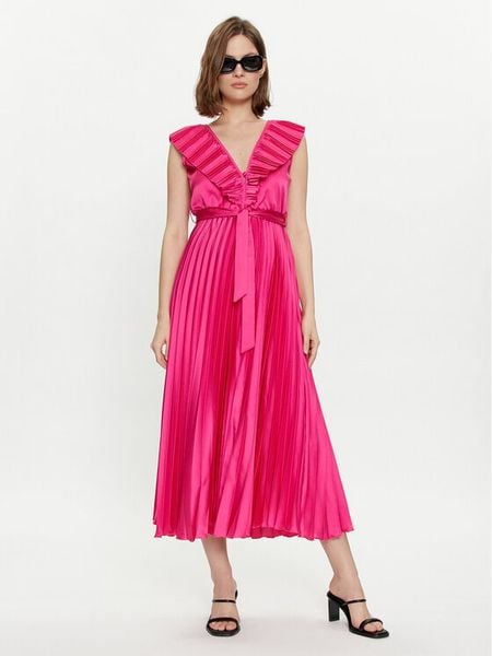 Dixie Sukienka koktajlowa A319J044 Różowy Regular Fit. Czerwone sukienki damskie Dixie, xs, bez wzorów, z syntetyku, wizytowe, bez kołnierzyka, bez ramiączek. Za 279.99 zł.