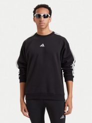 Adidas Bluza Essentials 3-Stripes Fleece KY6583 Czarny Regular Fit. Czarne bluzy męskie Adidas, m, bez wzorów, z bawełny, bez ramiączek, bez kaptura. Za 219.99 zł.