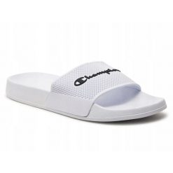 Klapki sportowe basenowe Champion DAYTONA. Białe klapki damskie Champion, bez wzorów, sportowe, bez obcasa, bez zapięcia. W wyprzedaży za 78.00 zł.