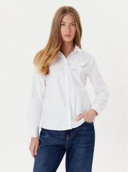 Tatuum Koszula Susan T2504.084 Biały Regular Fit. Białe koszule damskie Tatuum, bez wzorów, z bawełny, bez kołnierzyka, bez ramiączek. Za 189.99 zł.