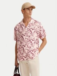 Bugatti Koszula 9253-78956C Czerwony Comfortable Fit. Czerwone koszule męskie Bugatti, l, bez wzorów, z wiskozy, bez kołnierzyka, bez ramiączek. Za 569.99 zł.