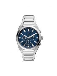 Fossil Zegarek Everett Chronograph FS6104 Srebrny. Szare zegarki męskie FOSSIL, bez wzorów, srebrne. Za 669.99 zł.