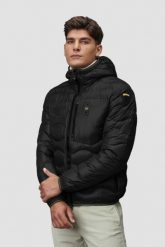 BLAUER Czarna męska kurtka Wave Short Jackets. Czarne kurtki męskie Blauer USA, l, bez wzorów, z poliamidu, bez kaptura. W wyprzedaży za 869.99 zł.