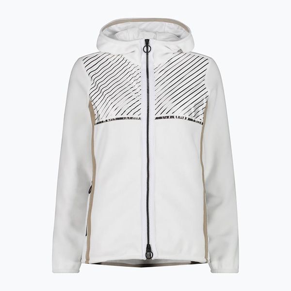Bluza damska CMP 32H0386 Fix Hood. Białe bluzy damskie CMP, m, bez wzorów, z materiału, bez ramiączek, bez kaptura. Za 539.99 zł.