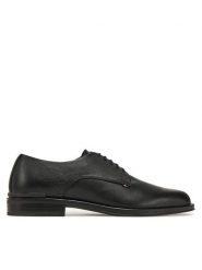 Tommy Hilfiger Półbuty Core Hilfiger Leather Shoe FM0FM05375 Czarny. Czarne buty wizytowe męskie Tommy Hilfiger, bez wzorów, ze skóry, bez obcasa, bez zapięcia. Za 439.99 zł.