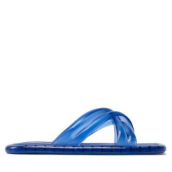 Klapki Melissa. Niebieskie klapki damskie Melissa, bez wzorów, bez obcasa, bez zapięcia. Za 359.99 zł.